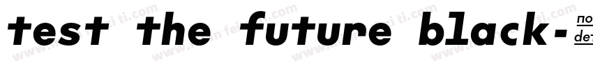 test the future black字体转换